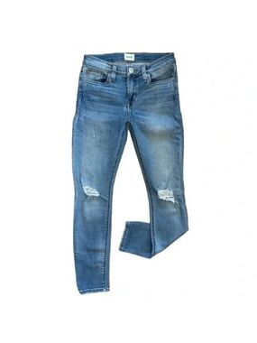HUDSON Krista Super Skinny Ankle Jeans Size 25 Low Rise Distressed